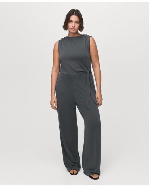 Mango Gray Long Knot Jumpsuit