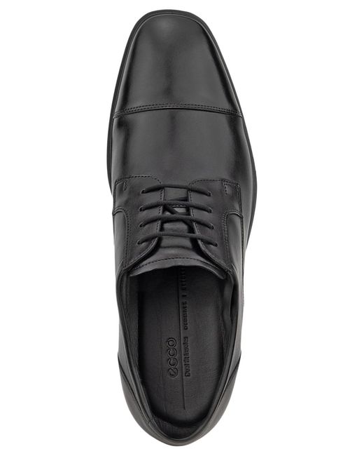 Ecco Black Milan Cap-toe Shoes for men