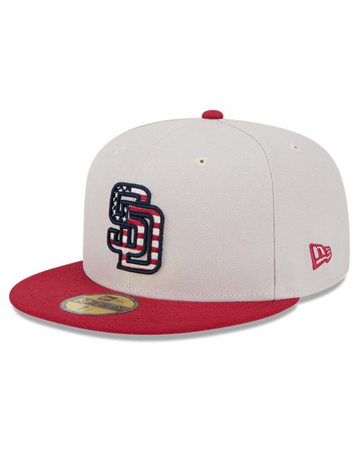 KTZ Pink Red St. Louis Cardinals 2024 Fourth Of July 59fifty Fitted Hat for men