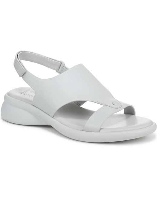 Naturalizer White Lillian Round Toe Slingback Sandals
