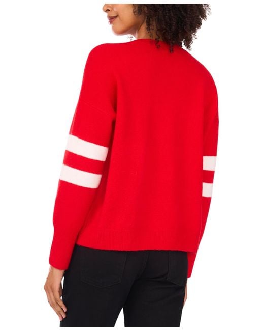 Vince Camuto Red Number 28 Pullover Sweater