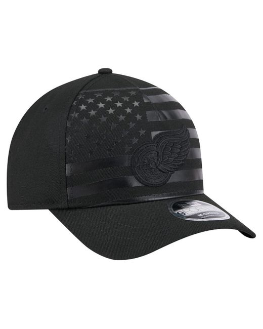 KTZ Gray Detroit Red Wings Game Day Stealth Flag 9forty A-frame Adjustable Hat for men