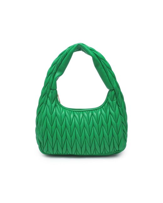 Urban Expressions Green Helen Quilted Shoulder Bag