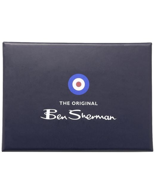 Ben Sherman Blue Â 2-piece Stripe Tie And Solid Pocket Square Half Box Set for men