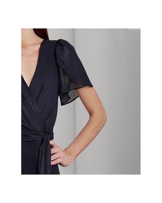 ラルフローレン★Ruffle-Trim llic Chiffon Gown Lauren Ralph Lauren Women's Ruffle-Trim Metallic Chiffon