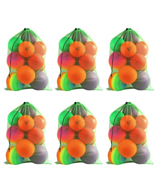 Gse Games & Sports Expert Green 24"x36" Large Mesh Sports Ball Drawstring Bag For Gym Training