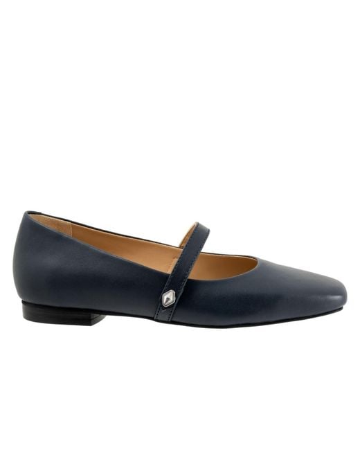 Trotters Blue Hazel Flat
