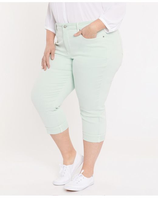 NYDJ Multicolor Plus Size Marilyn Crop Cuff Denim Jeans