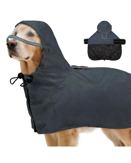 Aronkl Blue Waterproof Windproof Dog Rain Jacket