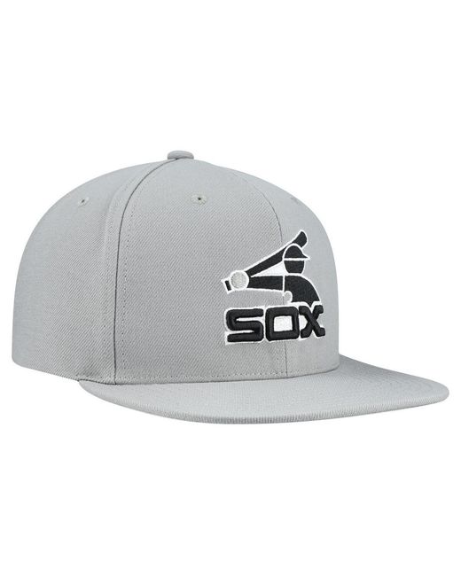 Mitchell & Ness Gray Chicago White Sox Cooperstown Collection Basic Flip Snapback Hat for men