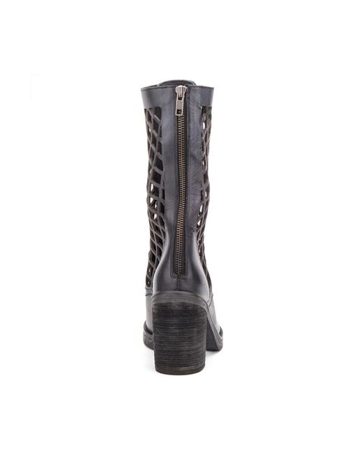 Vintage Foundry Black Normandy Open Toe Boot