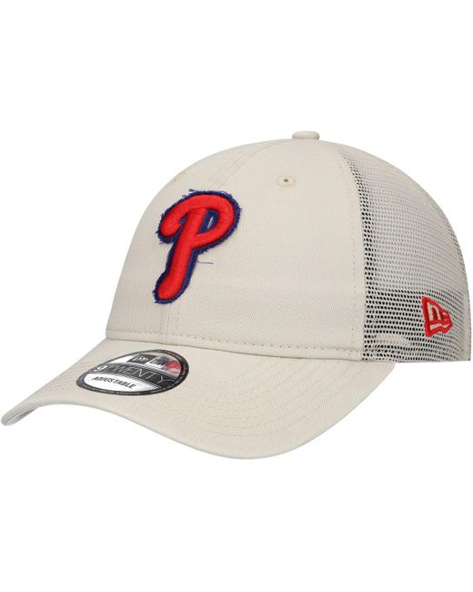 KTZ White Philadelphia Phillies Game Day 9twenty Adjustable Trucker Hat for men