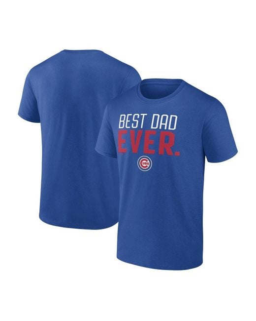 Profile Royal Chicago Cubs Big And Tall Best Dad T-shirt in Blue