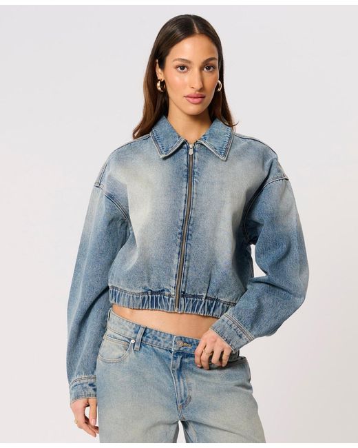 A.Brand Blue Denim Full-zip Jacket