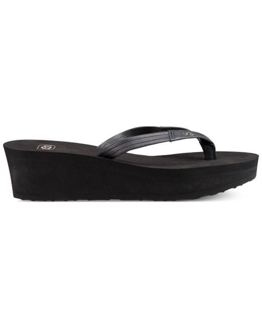 UGG Black Ruby Wedge Flip-flop Sandals