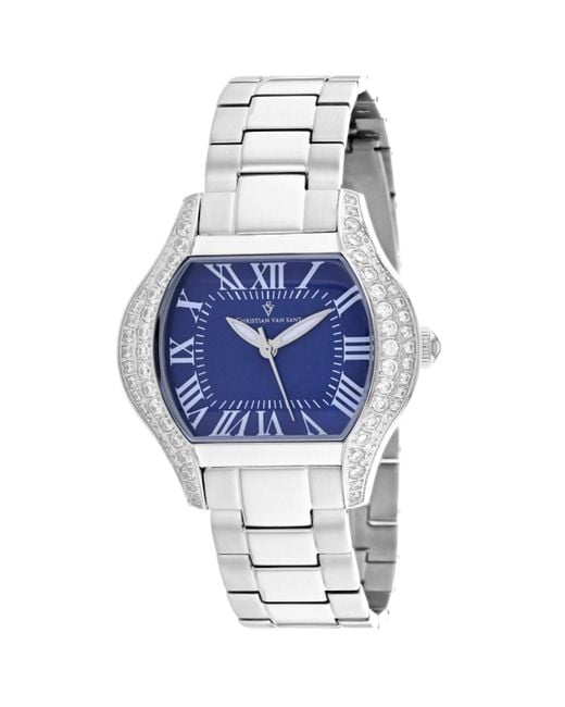 Christian Van Sant Blue Bianca Dial Watch