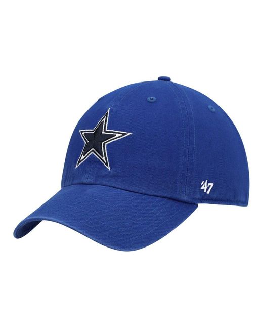 47 Brand Cotton Royal Dallas Cowboys Primary Clean Up Adjustable Hat in