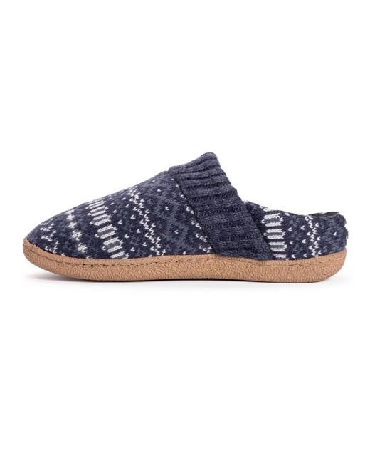 Muk Luks Blue Marcel Slipper for men