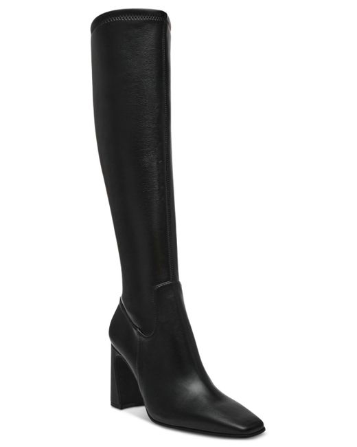 Steve Madden Lamarca Knee high Block heel Stretch Dress Boots in Black Lyst