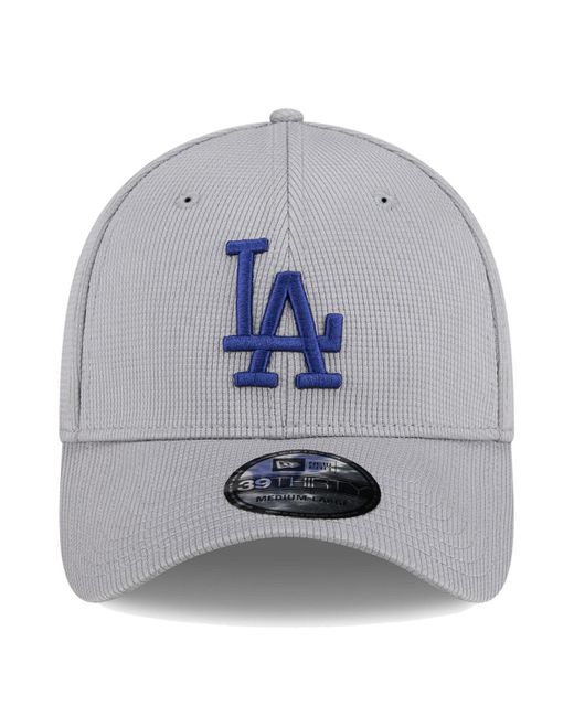 KTZ Gray Los Angeles Dodgers Active Pivot 39thirty Flex Hat for men
