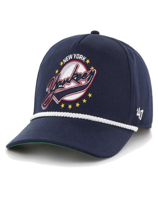 '47 Blue 47 Brand New York Yankees Wax Pack Collection Premier Hitch Adjustable Hat for men