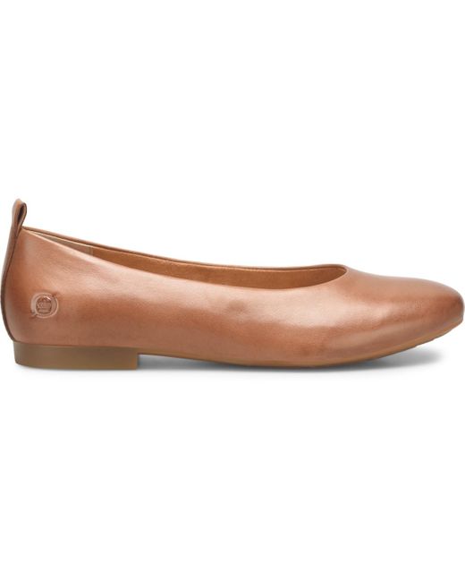 Born Brown Patrice Round Toe Flats