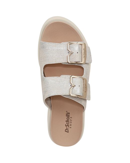 Dr. Scholls White Nice Day Max Og Slide Wedge Sandals