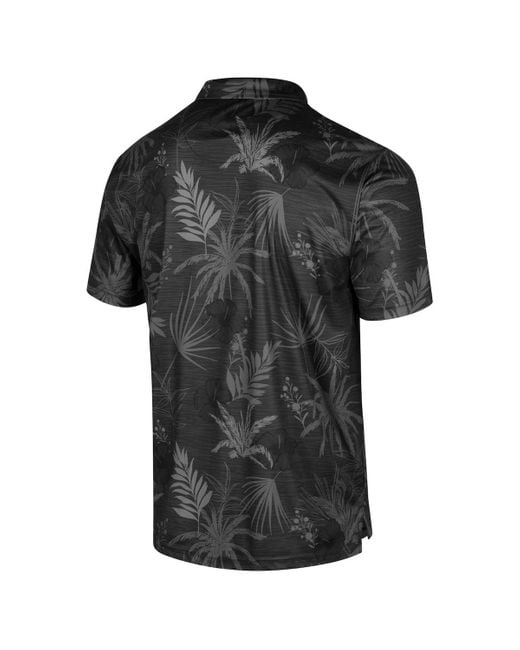 Colosseum Athletics Black Hawkeyes Big Tall Palms Polo for men