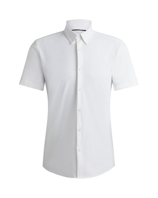 Boss White Boss By Performance-stretch Slim-fit Dress Shirt for men