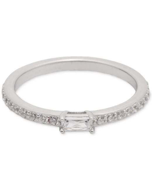 Ralph Lauren White Lauren Sterling Silver Cubic Zirconia Stack Ring