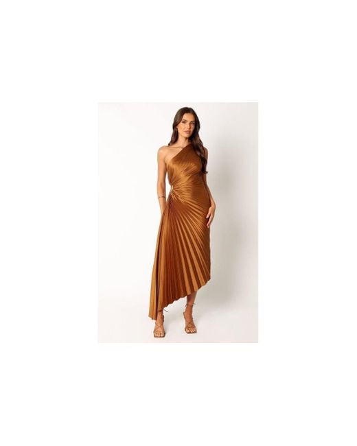 kleo one shoulder maxi dress - golden ochre Analuisa One Shoulder Maxi Dress Yellow
