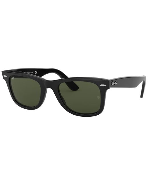 Ray-Ban Black Unisex Low Bridge Fit Sunglasses, Rb2140f Original Wayfarer Classic 54