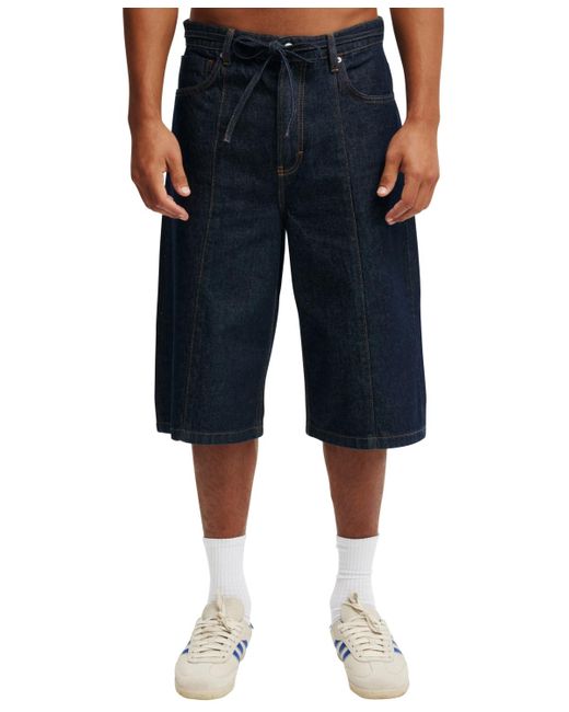 Cotton On Blue Super baggy Jean Shorts for men