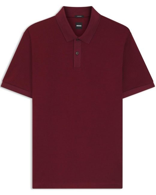 Boss Red Boss By Mercerised-cotton Polo Shirt for men
