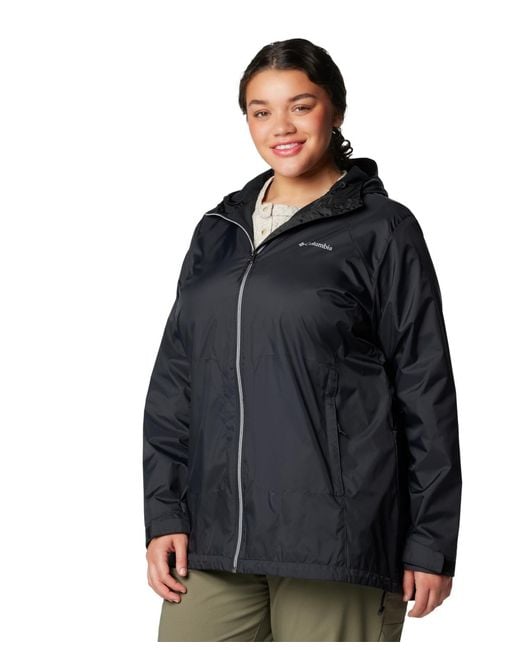 Columbia Black Plus Size Switchback Lined Long Zipper Jacket