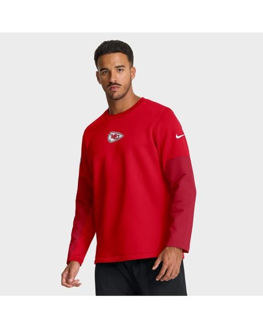 Nike Red Kansas City Chiefs Sideline Scripted To Win Performance Long Sleeve T-shirt for men