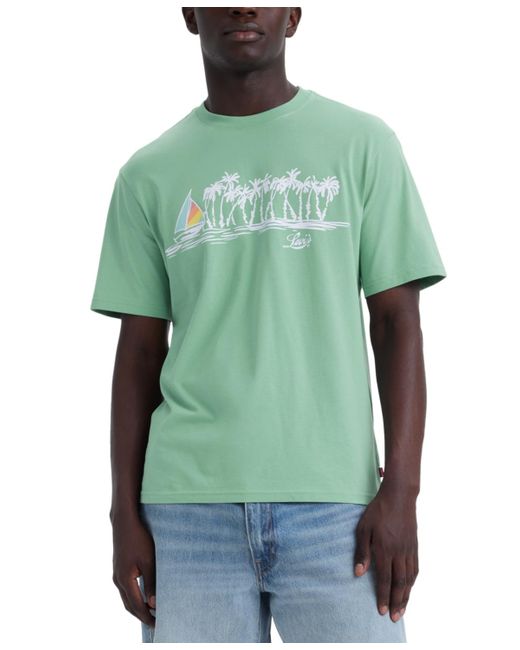 Levi's Green Relaxed-fit Floral Logo T-shirt for men