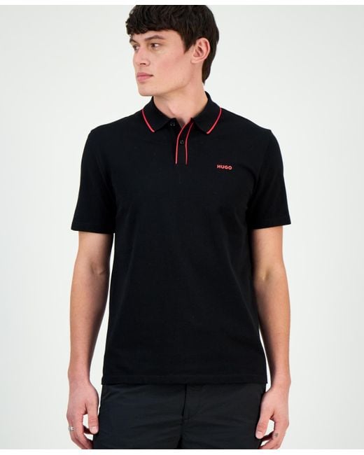 Boss Black Dalombi Short Sleeve Button-placket Polo Shirt for men
