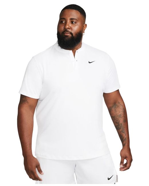 Nike White Court Dri-fit Short Sleeve Tennis Blade Polo Shirt for men