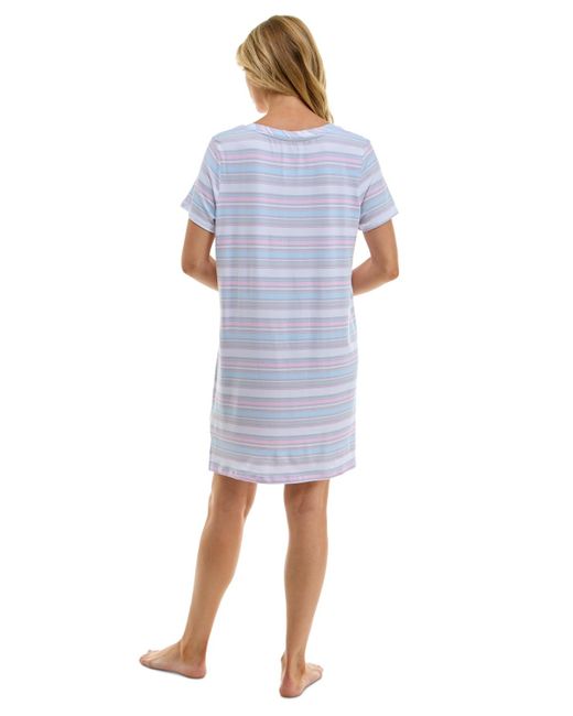 Roudelain Blue Printed Short-sleeve Sleepshirt