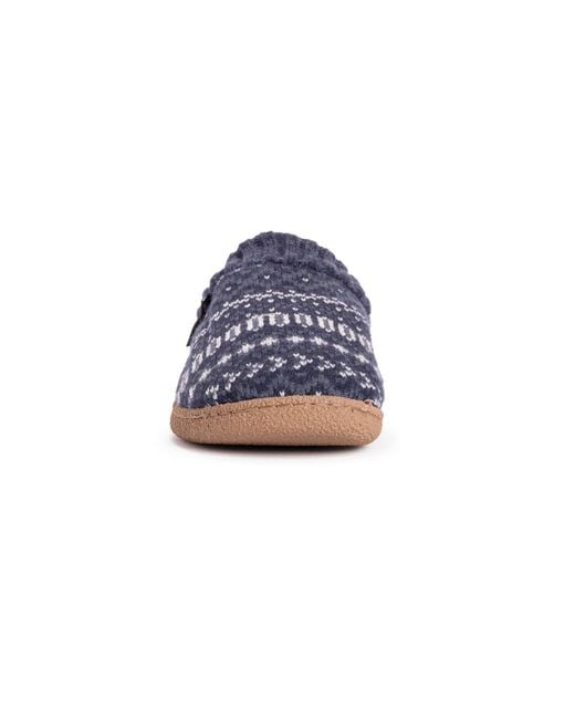 Muk Luks Blue Marcel Slipper for men