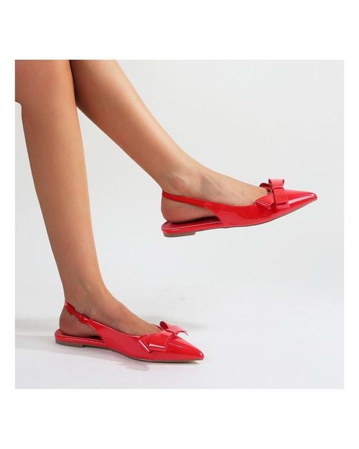 BERNESS Red Cinnamon Slingback Flats