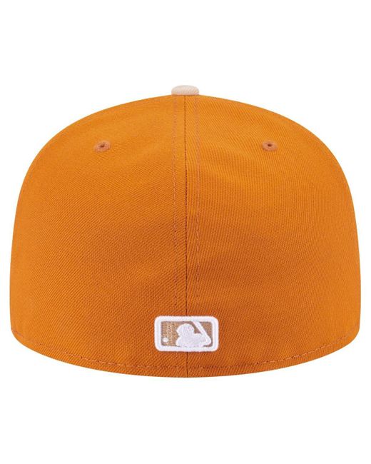 KTZ Orange/light Beige Chicago White Sox Two-tone Color Pack A-frame 59fifty Fitted Hat