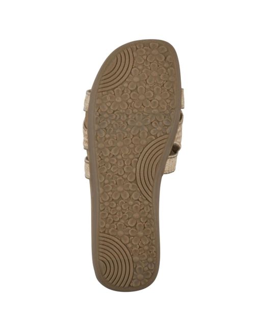 White Mountain Brown Fraly Slide Slip-on Sandals