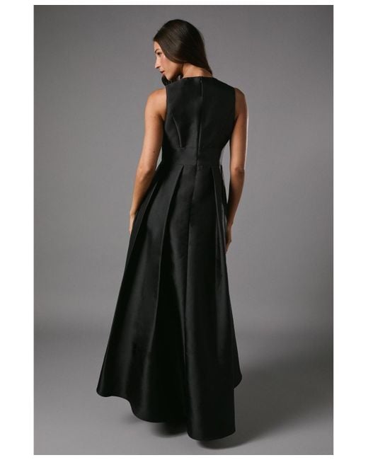 Coast Black Sleeveless Plunge Waterfall Maxi Dress