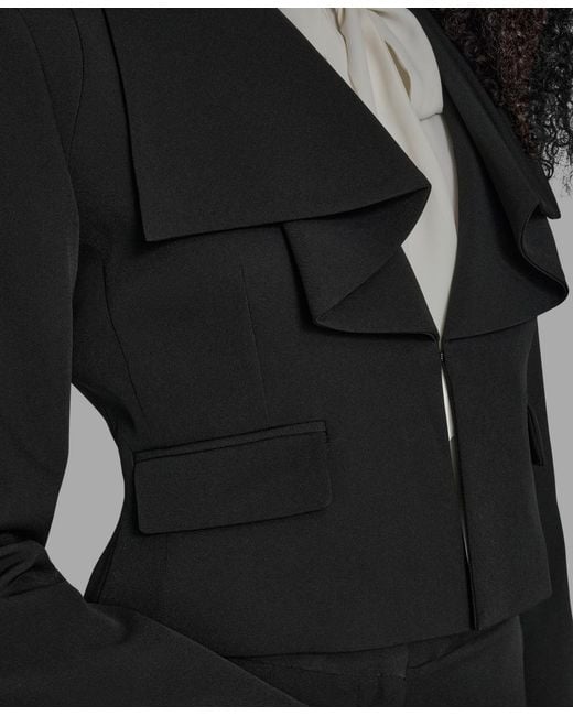 BCBGMAXAZRIA Gray Collar Long Sleeve Jacket