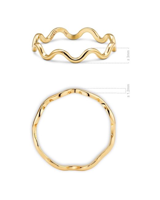 DEVATA Metallic Wavy Ring