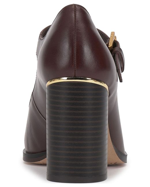 Vince Camuto Brown Micha T-strap Mary Jane Pumps