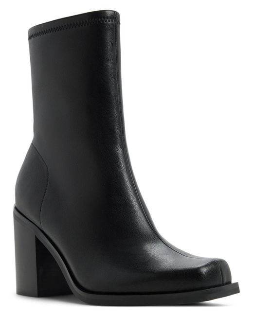 ALDO Black Jomat Square Toe Booties