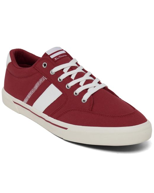 Ben Sherman Red Hawthorn Low Canvas Casual Sneakers From Finish Line for men